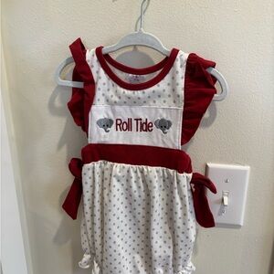 Baby Girl Alabama Embroidered Bubble Roll Tide